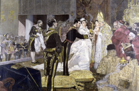 Marriage with Maria Mercedes of Orleans and Bourbon', Alfonso XII, King of Spain (1857-1885), eng?