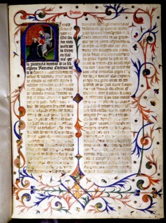 Illustrated page of the 'Manuscript of Valerius Maximus', copied by Arnau de Collis in 1408 and t?