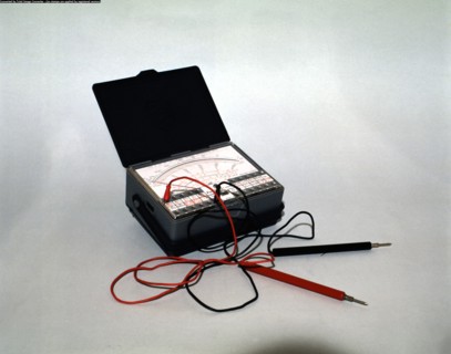 Tester or multimeter, device used for measurement of voltage, current and electrical resistance.