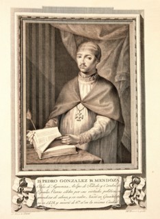 Pedro Gonzalez de Mendoza (1428-1495), Spanish politician and churchman, Cardinal, engraving of t?