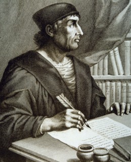 Antonio de Nebrija (1444-1522), Spanish humanist and grammarian, engraving in the collection 'Ill?
