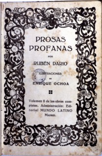 Cover of the play 'Prosas Profanas'.
