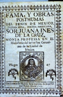 Cover of the work 'Fama y obras póstumas' (Fame and posthumous works) by Sor Juana Ines de la Cru?