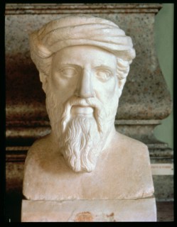 Pythagoras (580-500 BC), Greek philosopher and mathematician.