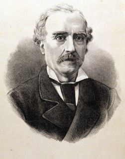 Antonio de Bofarull i Broca (1821-1892), Catalan writer, engraving of 1876.