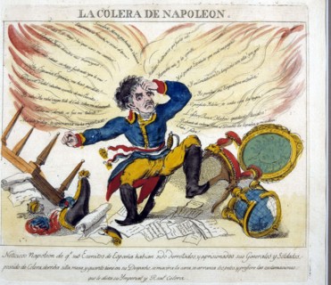 The anger of Napoleon' Napoleon Bonaparte (1759-1821), satirical engraving.