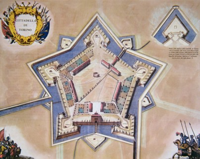 Plan of the citadel of Turin in 1664.