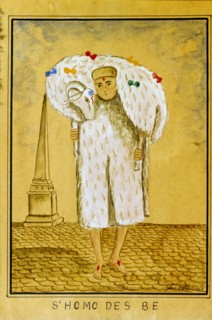 S'Homo des be' colored engraving, character of the feasts of St. John in Ciutadella, plays a key ?