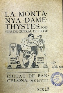 Cover of the book 'La muntanya d'amethystes' (The amethysts mountain) by Jaume Bofill i Mates, pu?