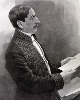 Maurice Barres (1826-1923), French writer, engraving of l'Illustration.