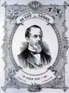 Joaquim Rubio i Ors (1818-1899), Catalan writer and professor proclaimed Mestre in Gay Saber in t?