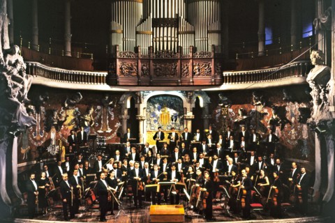 The OCB (Orquesta Ciutat de Barcelona i Nacional de Catalunya) on stage at the Palau de la Música?