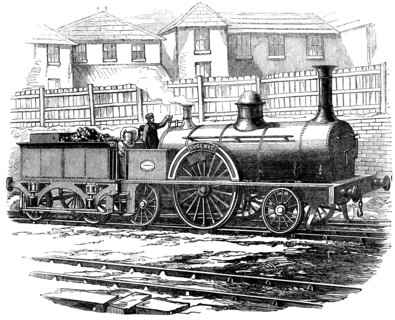 M'Connells British locomotive machine, presented at the Exposition Universelle in Paris, June 1855.