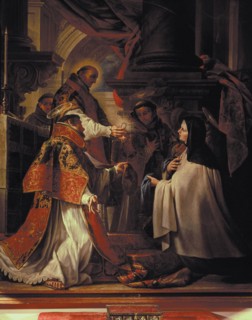 Santa Teresa receiving communion', St. Teresa of Avila (1515-1582), Spanish religious writer.