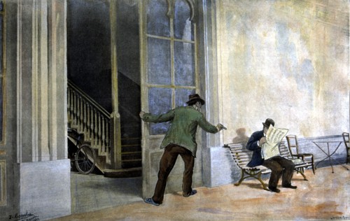 Reconstitution of the attack in the spa of Santa Agueda in Mondragón, which cost the lives of Ant?
