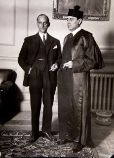 Santiago Casares Quiroga (1884-1950), Spanish politician, with his counsel in the process of Roja?
