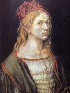 Self-Portrait with castor oil flower' Albrecht Durer (1471-1528, German Painter and engraver.