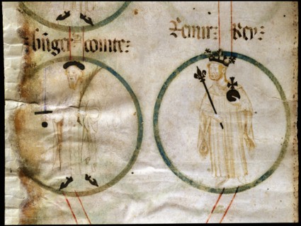 Ramón Berenguer III 'El Grande' (1082-1131), count of Barcelona and Ramiro II 'El Monje' (1080-11?