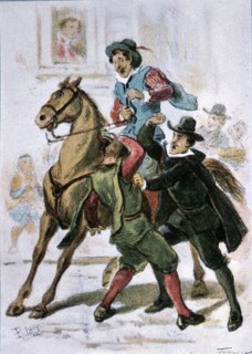Story of the Buscón called Don Pablos by Francisco de Quevedo, engraving in Book II, Chapter VII ?