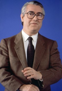 Jose Luis Coll (1931-2007) Spanish writer and humorist, portrait of 1975.