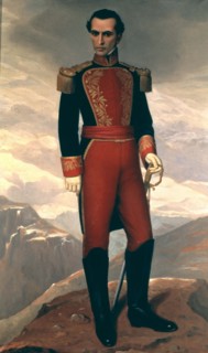 Simon Bolivar 'The Liberator' (1783-1830), military and hero of the American Revolution.