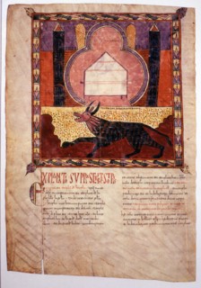 The Ark of the Covenant and the Beast, Miniature in the 'Beatus of Seu d'Urgell' (Commentary on t?