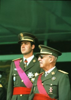 Francisco Franco together with D. Juan Carlos I, 1974.