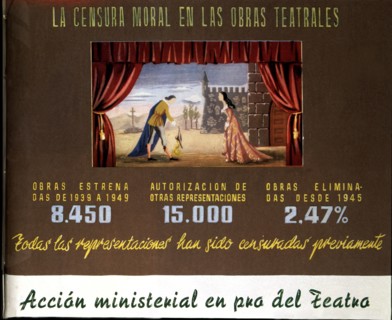 Poster 'The moral censoring in theater plays'.