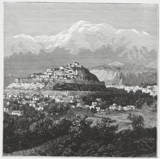 British-Afghan war, overview of Kabul in Afghanistan.