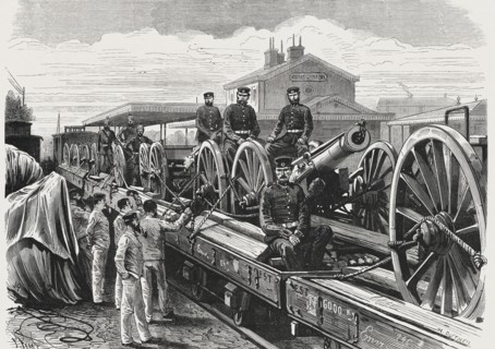 France-Prussian War, the evacuation of Paris, exit of a convoy of the German artillery in Nogent ?