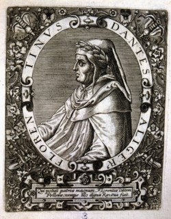 Dante Alighieri (1265-1321), Italian poet, engraving.