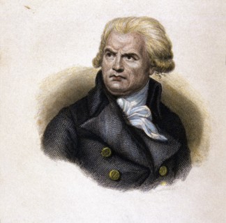 Georges-Jacques Danton (1759-1794), French politician, colored engraving.