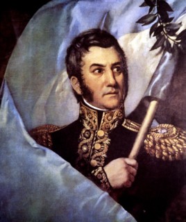 Jose de San Martin (1777-1850), Argentine general and politician, architect of of the Latin Ameri?