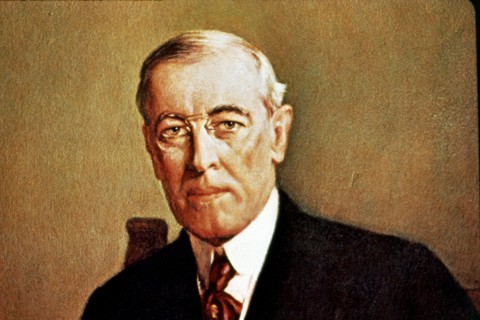 Thomas Woodrow Wilson (1856-1924), the twenty eighth U.S. president, Nobel Peace Prize, 1919.