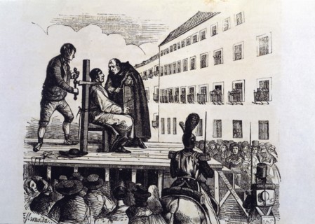 1st Carlist War from 1833 to 1840, death penalty to garotte of a Carlist deputy accused of crimes?