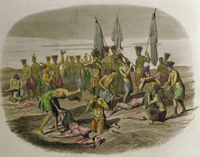 Franciscan missionaries killed, dismembered and devoured by the Carib Indians, to whom they tried?