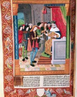 Gontran, king of Burgundy (561-592), appoints as his successor to the throne Childebert II, his n?