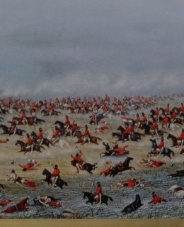 Battle of Tuyutí 1866. Detail of an oil on canvas.