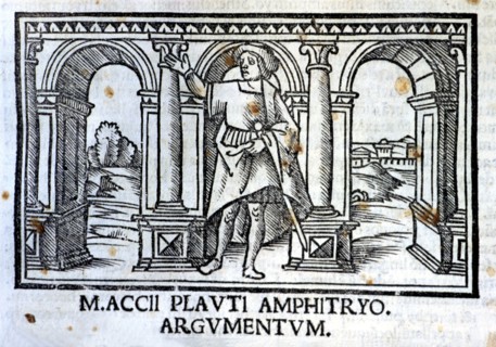 Engraving belonging to the Act I of the play 'Amphitryo', by Tito Maccio Plautus, in an edition o?