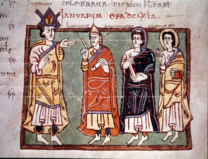 Council held in 622, miniature in the 'Codex Albeldense' (Codex Conciliorum Albeldensis seu Vigil?