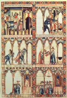 Cantiga XXXIV: 'Esta é como Santa Maria fillou dereito do judeu pola desonrra que fezera a sua om?