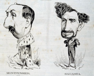 Duke of Montpensier (1824 - 1890), Práxedes Mateo Sagasta (1825 - 1903), revolutionary caricature?