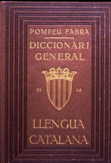 Cover of the 'Diccionari General de la Llengua Catalana', published in Barcelona by the Library C?
