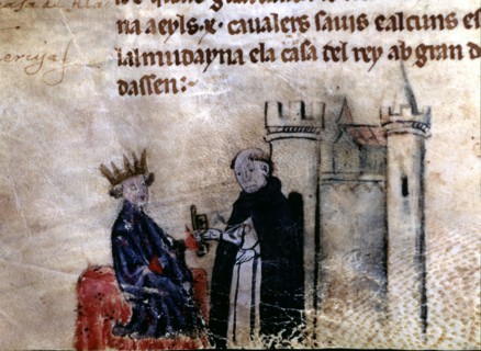 Jaime I 'The Conqueror' (1208-1276), King of Aragon and Catalonia with Miquel Fabra friar of the ?