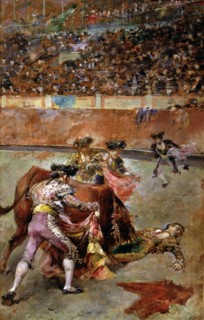 Manuel García Espartero (1865-1894), Spanish bullfighter, catch and death in the square in Madrid?