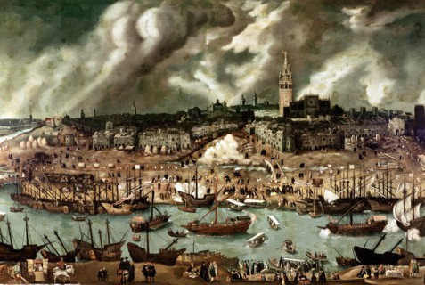 View of Seville, by Alonso Sanchez Coello.