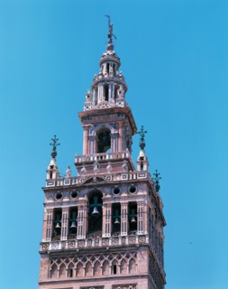 La Giralda, the minaret of the old mosque and now the bell tower of the cathedral, built in the A?