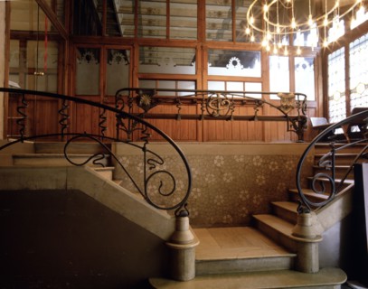 Staircase of the Thomas house in 293 Mallorca street by Lluís Domènech i Montaner, 1895 - 1898, e?