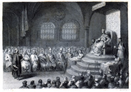 16th or 17th Toledo Council (693-694) held during the reign of King Égica (687-702), engraving by?