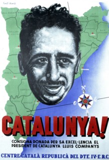 Spanish Civil War (1936-1939), Propaganda Poster 'Catalonia' published by the Centre Català Repub?